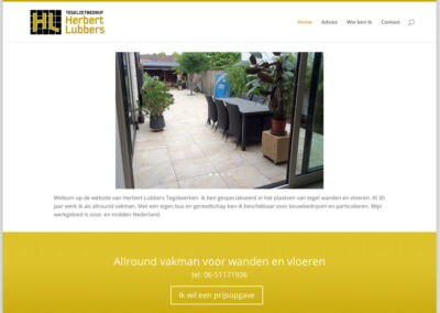 Ontwikkeling website Herbert Lubbers Tegelwerken