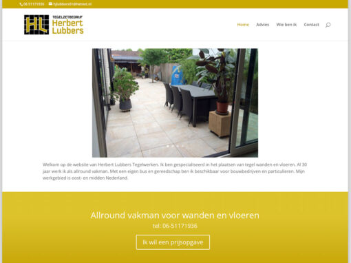 Ontwikkeling website Herbert Lubbers Tegelwerken